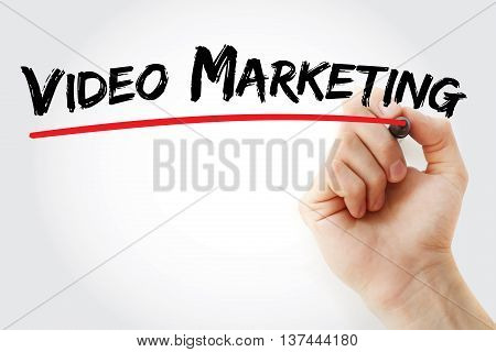 Hand Writing Video Marketing With Marker