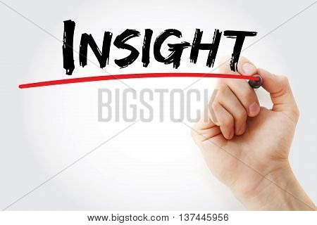 Hand Writing Insight With Marker