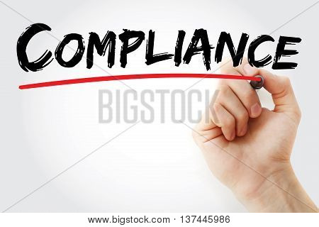 Hand Writing Compliance With Marker