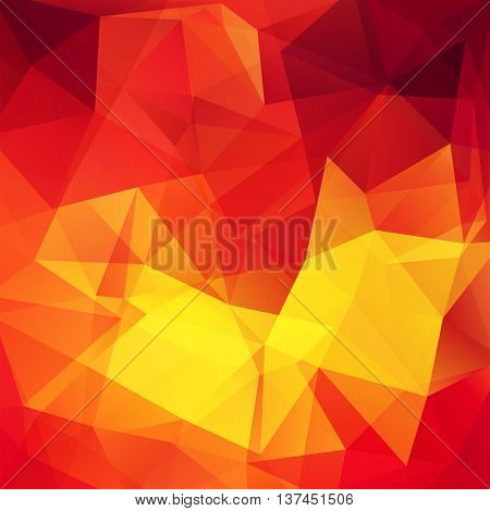 Background Of Geometric Shapes. Red Mosaic Pattern. Vector Eps 10. Vector Illustration. Red, Yellow,