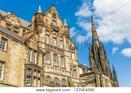 Castle Wynd North Historical Architecture View Of The City Centre Of Edinburgh