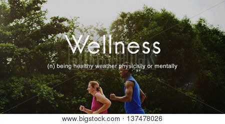 Salubrious Wellness Healthy Fitness Strong Powerful Concept