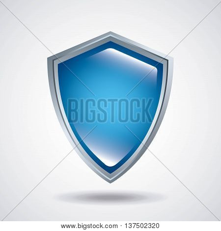 Security system design represented by blue shield icon. Colorfull illustration.