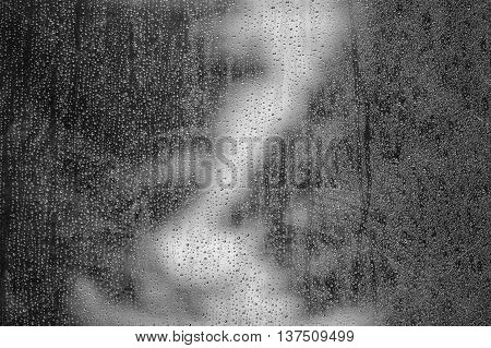 rain window snow bokeh glass wet light