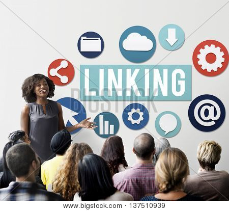 Linking Internet Connection Website Concept