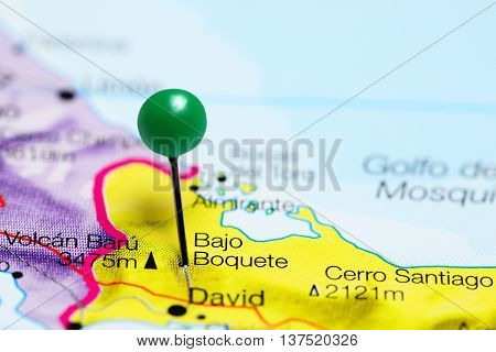 Bajo Boquete pinned on a map of Panama
