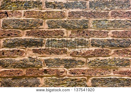 texture wall background,Stone walls, dark look from the side.