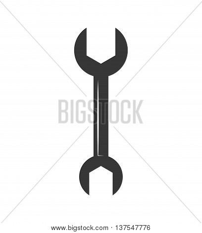 Constuction and repair concept represented by wrench tool icon. isolated and flat illustration