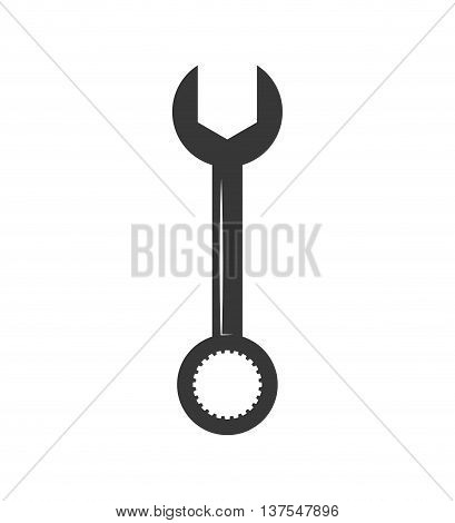 Constuction and repair concept represented by wrench tool icon. isolated and flat illustration