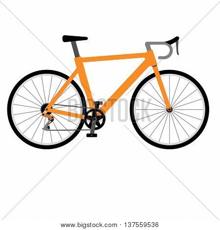 Road racing bike isolated on white background, vector