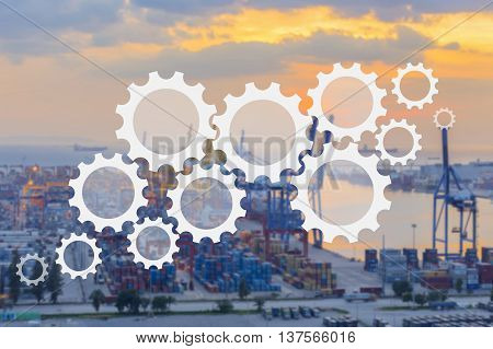 supply chain management logistics with habor background