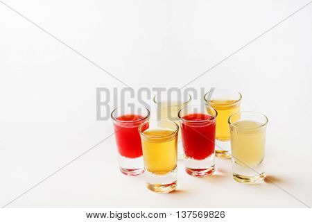 Glasses with  alcoholic drink 