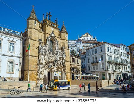 Santa Cruz Monastery In Coimbra. Portugal.
