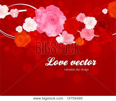 Valentinstag Hintergrund mit Rosen