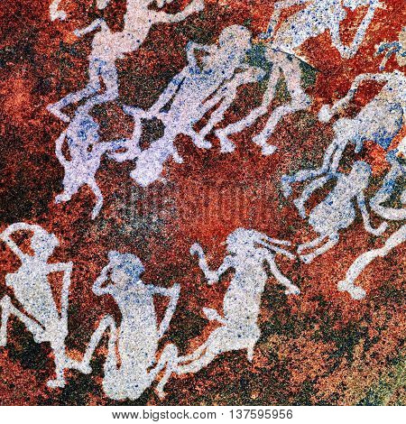 Rock paintings of ancient Bushman at Twyfelfontein (Namibia's first World Heritage Site in 2007)