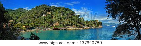Beautiful Gulf near Santa Marherita of Italian Riviera