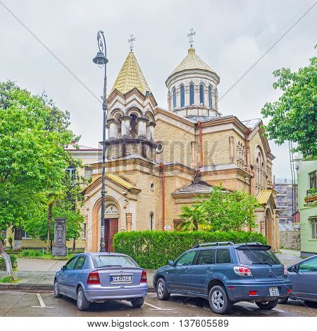 BATUMI GEORGIA - MAY 24 2016: The Surb Prkich Armenian Apostolic church is the notable religious landmark of the city on May 24 in Batumi.