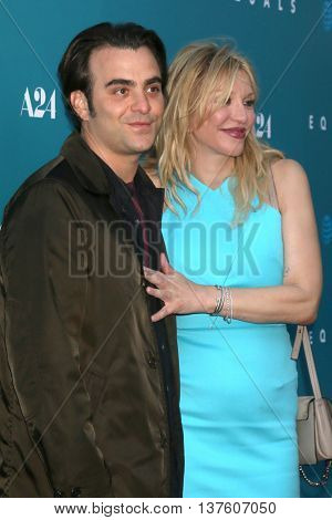 LOS ANGELES - JUL 7:  Nicholas Jarecki, Courtney Love at the Equals LA Premiere at the ArcLight Hollywood on July 7, 2016 in Los Angeles, CA