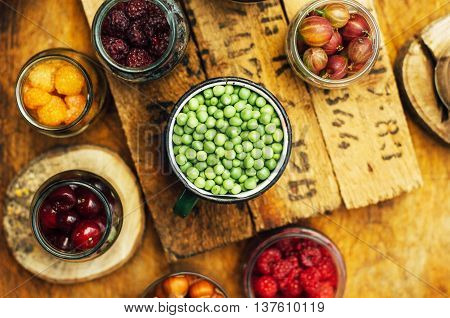 Colorful Mix Of Fruits On Black Background. View From Above. Fresh Organic Berries ,  So You Can Eat