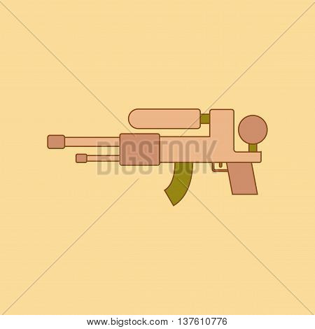 flat icon on stylish background Kids toy water gun