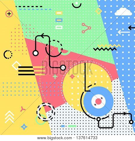 Trendy Geometric Abstract Background.