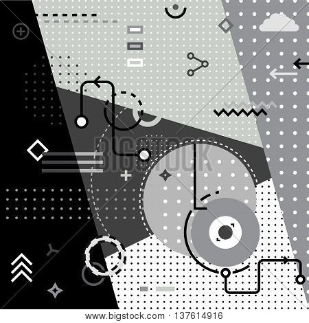 Trendy Geometric Abstract Background.