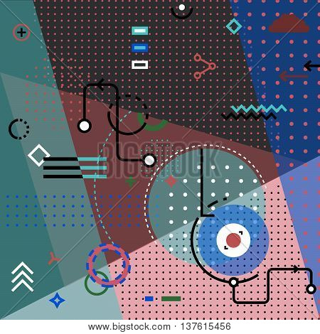 Trendy Geometric Abstract Background.