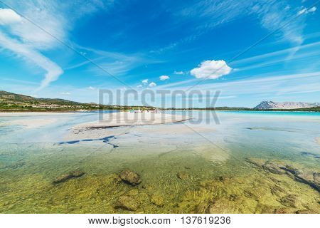 Lu Impostu beach on a cloudy day Sardinia
