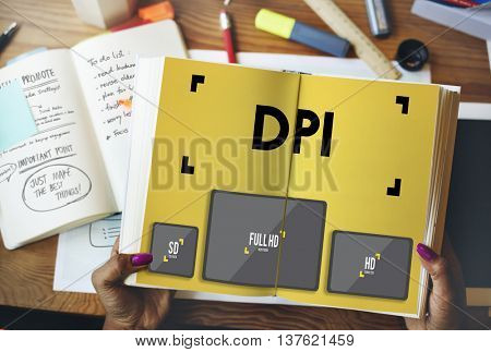 Dots Per Inch Resolution Pixel Monitor Digital Art Concept