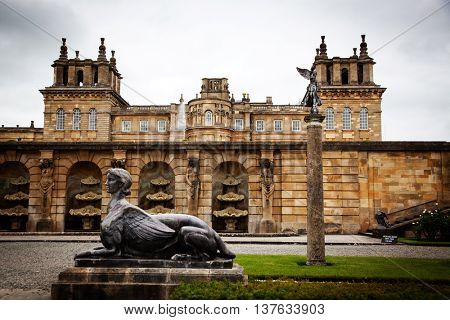 Oxford, United Kingdom - JUNE 19, 2016: Blenheim Palace