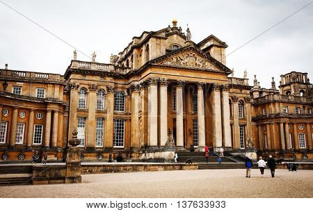 Oxford, United Kingdom - JUNE 19, 2016: Blenheim Palace