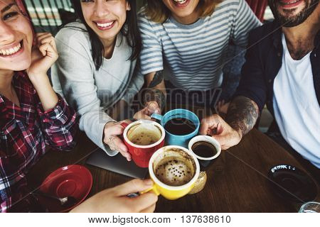 Camping Coffee Break Togetherness Friendship Concept