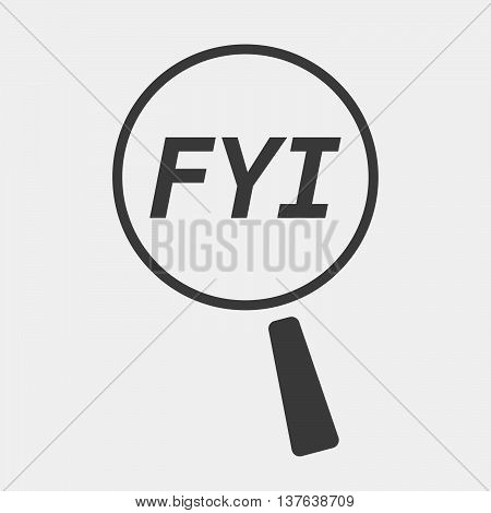Isolated Magnifying Glass Icon Focusing    The Text Fyi