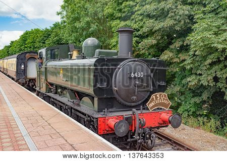 Cholsey/UK. 3rd July 2016. A heritage service is about to depart to Wallingford.