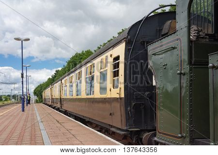 Cholsey/UK. 3rd July 2016. A heritage service is about to depart to Wallingford.