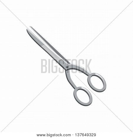 Hairdresser scisors icon in cartoon style isolated on white background. Hairstyle symbol