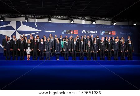 Group Photo Of Participants Of Nato Summit In Warsaw