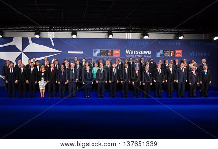 Group Photo Of Participants Of Nato Summit In Warsaw