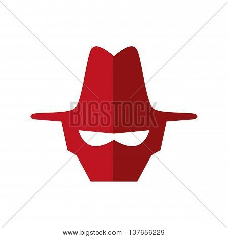 Security and protection concept represented by hacker cartoon icon. Isolated and flat illustration
