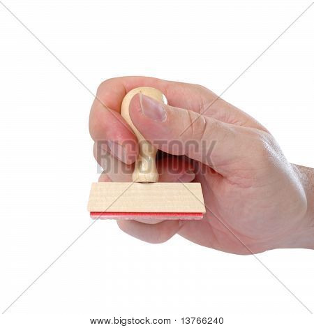 Mann Hand Stempeln