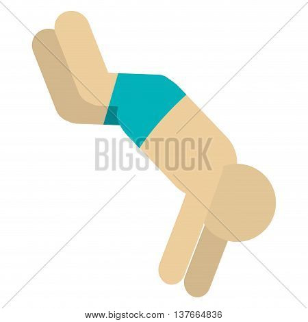 simple flat design diver pictogram icon vector illustration