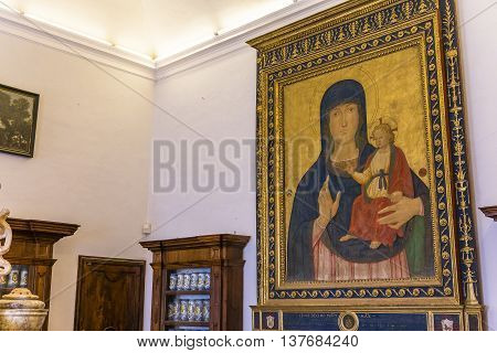 Abbey Of Monte Oliveto Maggiore, Tuscany, Italy