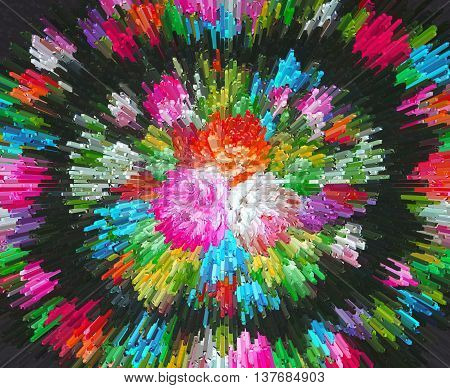 color extrusion blocks and pyramids abstract colorful 3D extrusion background flowers floral pattern extrusion color gradient for background and texture extrusion flower pattern for fabric and clothing design photo wallpapers