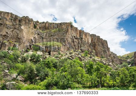 Ihlara Valley is a 16 km long gorge cut into volcanic rock in the southern part of Cappadocia Turkey