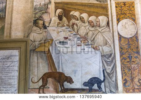 Abbey Of Monte Oliveto Maggiore, Tuscany, Italy