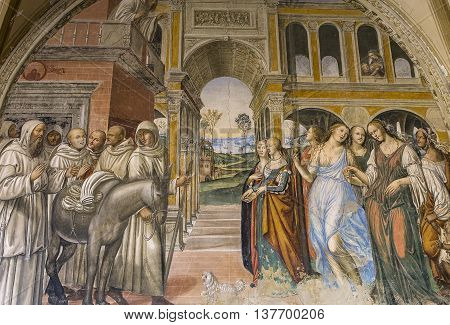 Abbey Of Monte Oliveto Maggiore, Tuscany, Italy
