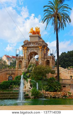 Cascada Fountain In The Ciutadella Park In Barcelona