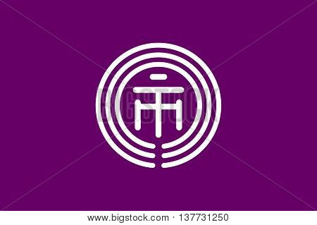 Japan Chiba prefecture Ichikawa city flag illustration