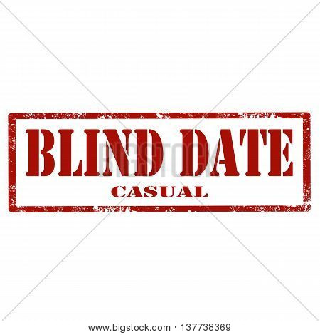 Grunge rubber stamp with text Blind Date,vector illustration