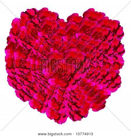 Corazón de rosas